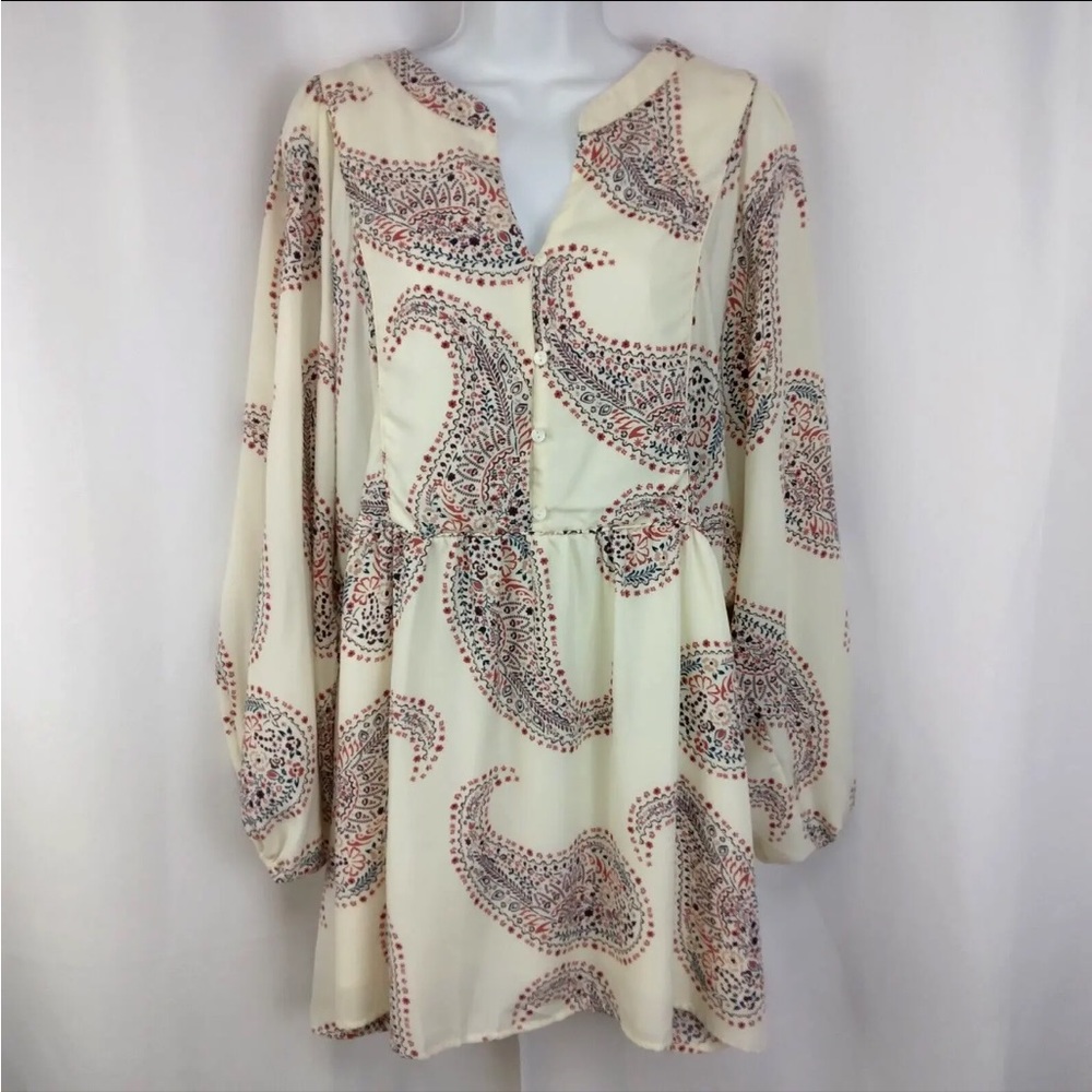 CAL style paisley tunic long‎ sleeve small
